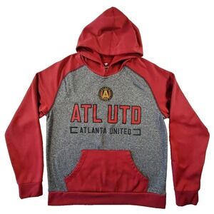 Atlanta United FC Pullover Hoodie Fanatics - Charcoal/Red - Size Large